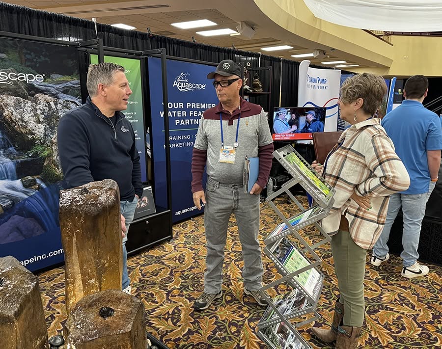 Booth conversation at the trade show
